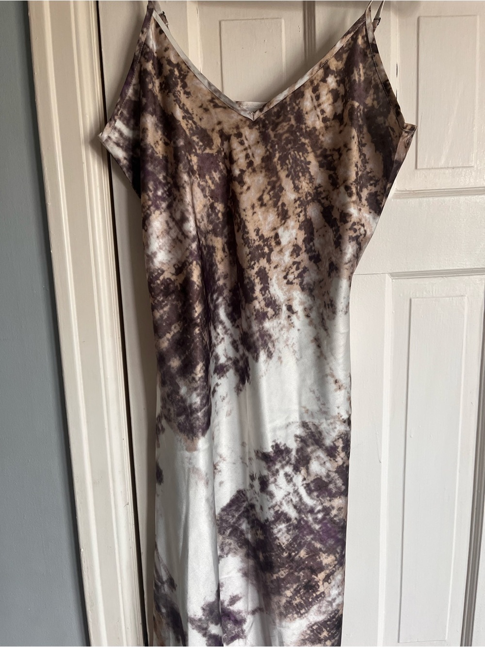 RD Style Brown/Purple Satin Slip Dress